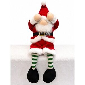 Gerson 19.5" Christmas Santa Gnome Shelf Sitter Plush Fabric Holiday Decor 2022